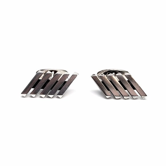 Vintage Willy Jacob Krogmar (WKR) Sterling Silver Cuff Links #6781 - Picture 1 of 5